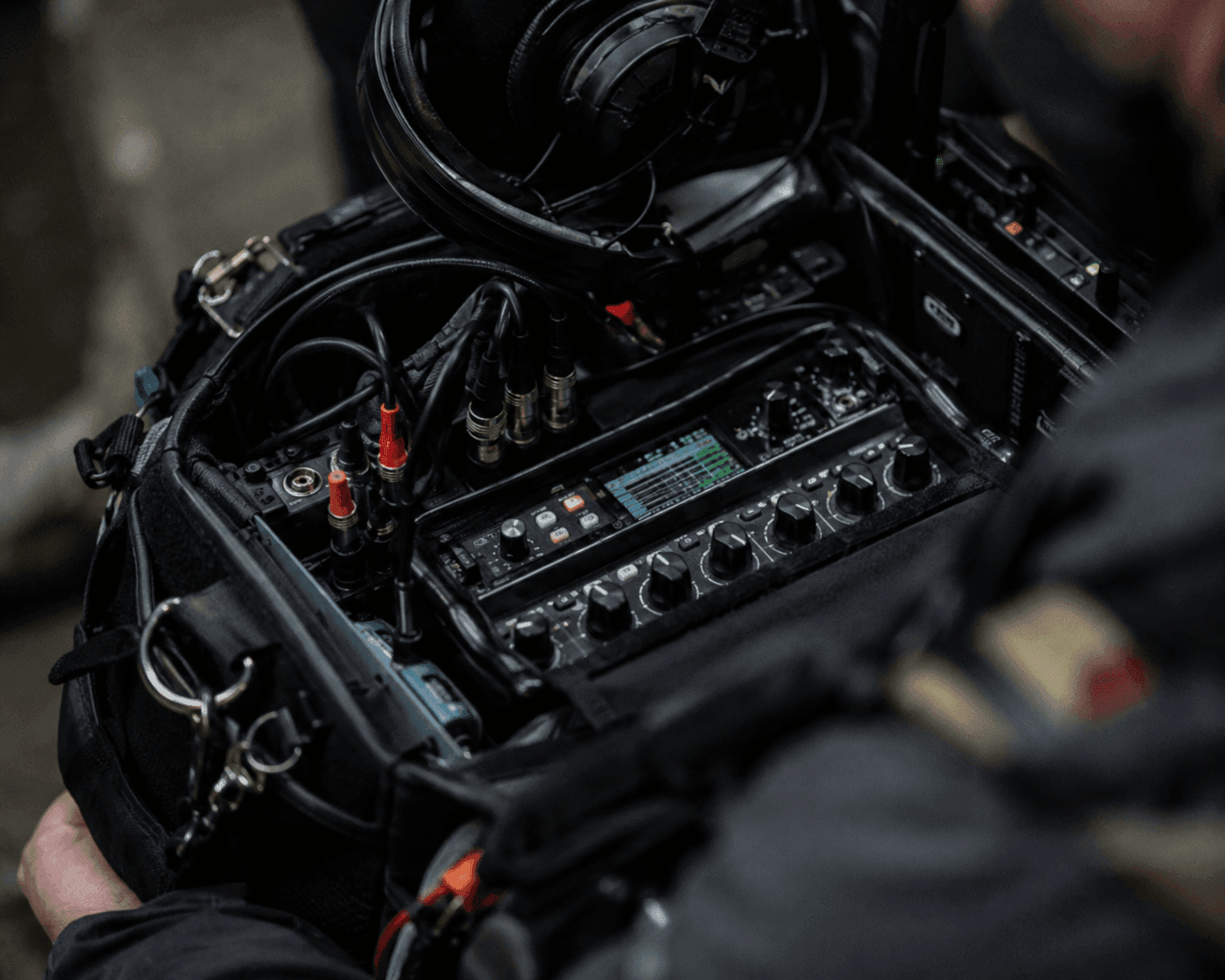 Field Recorder und Ton-Tasche für Filmton am Set